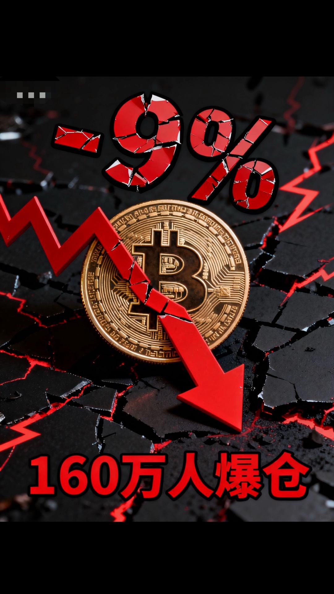 大跌超5%比特币一路跌破多个关口！加密货币全网24小时超22万人爆仓